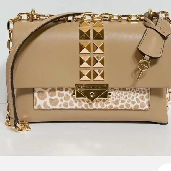 MK Michael Kors Cece Medium Lady
Shoulder Bag Crossbody 
Handbag Satchel Camel - Picture 8 of 17